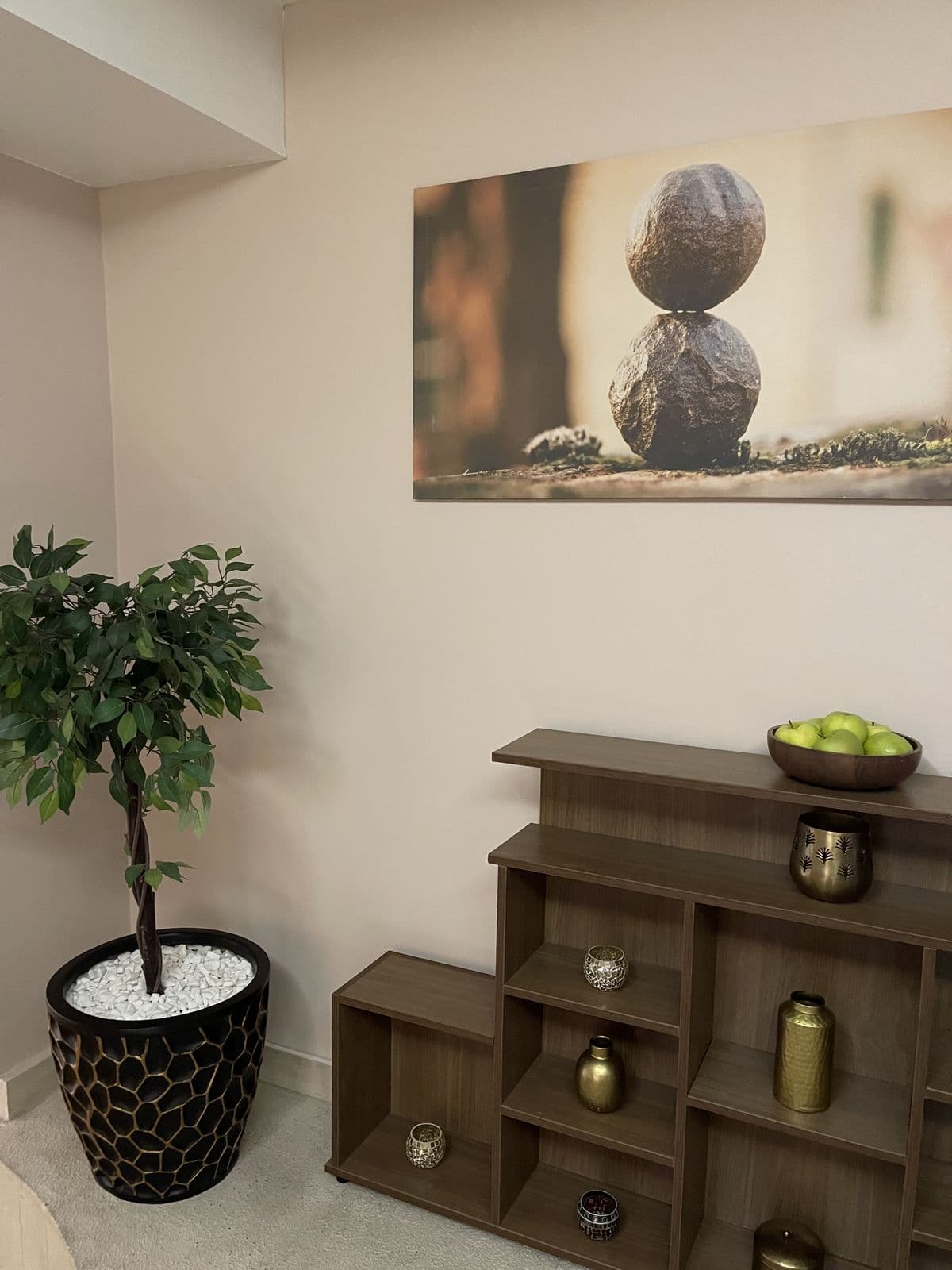Comfortable, tastefully furnished halal-friendly stay interior