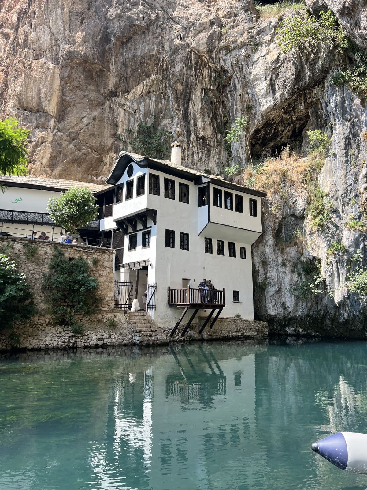 Blagaj Tekija dervish house beside the turquoise Buna spring near Mostar